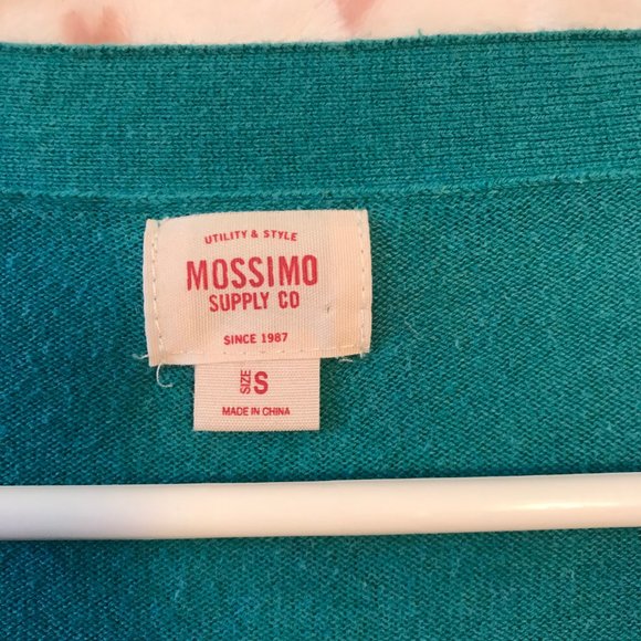 Turquoise cardigan with two front pockets - Picture 2 of 2